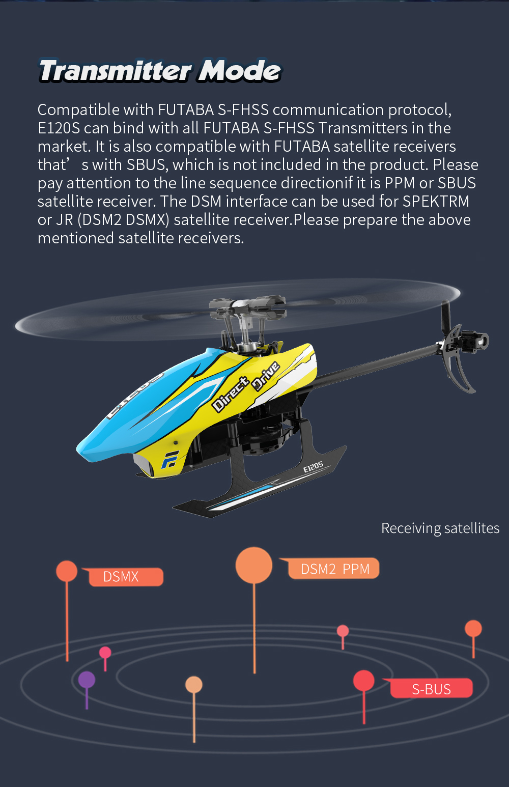 Eachine-E120S-24G-6CH-3D6G-System-Brushless-Direktantrieb-Flybarless-RC-Hubschrauber-kompatibel-mit--1970600-10